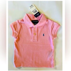 Ralph Lauren girls 2T pale pink polo shirt - NWT